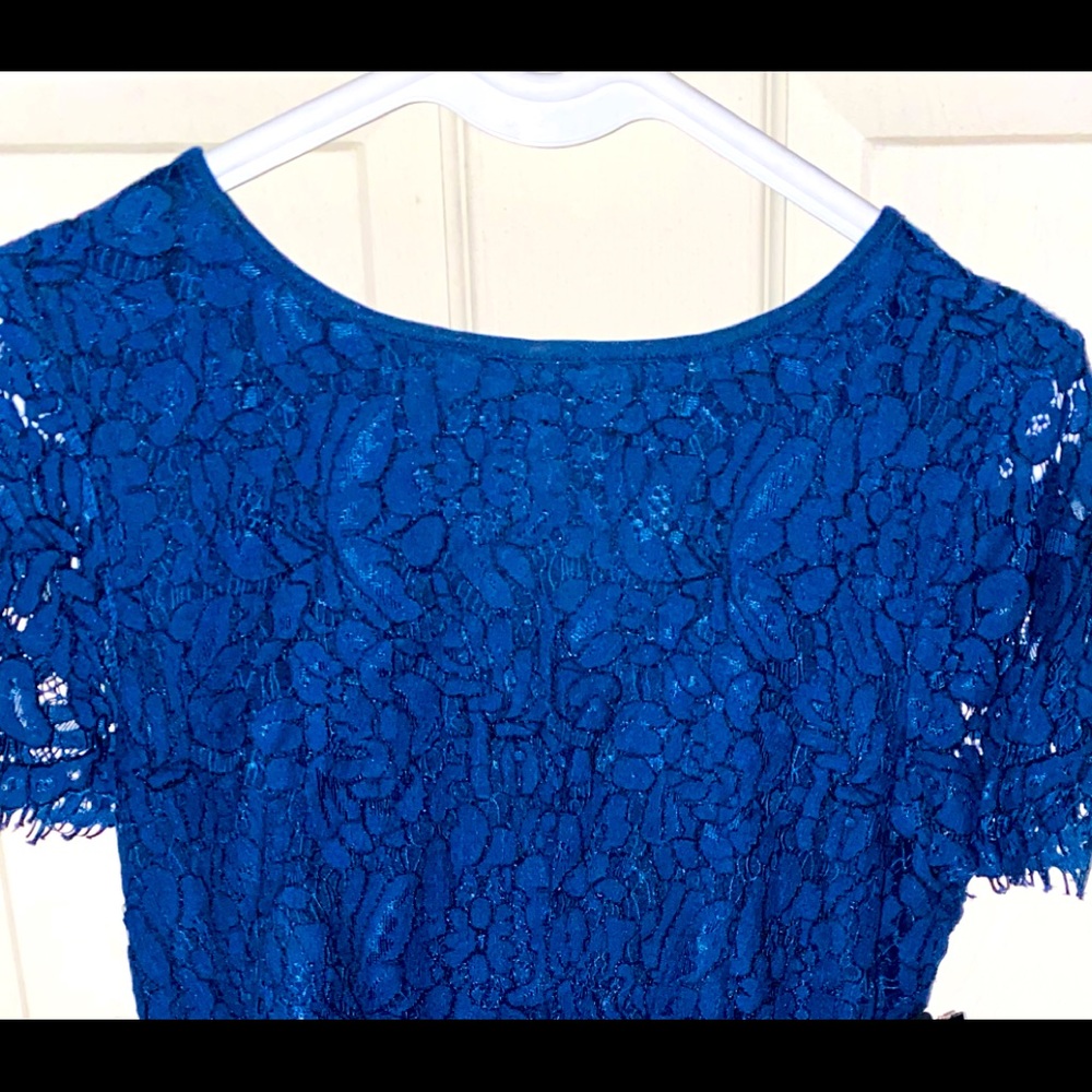 2 piece blue lace dress